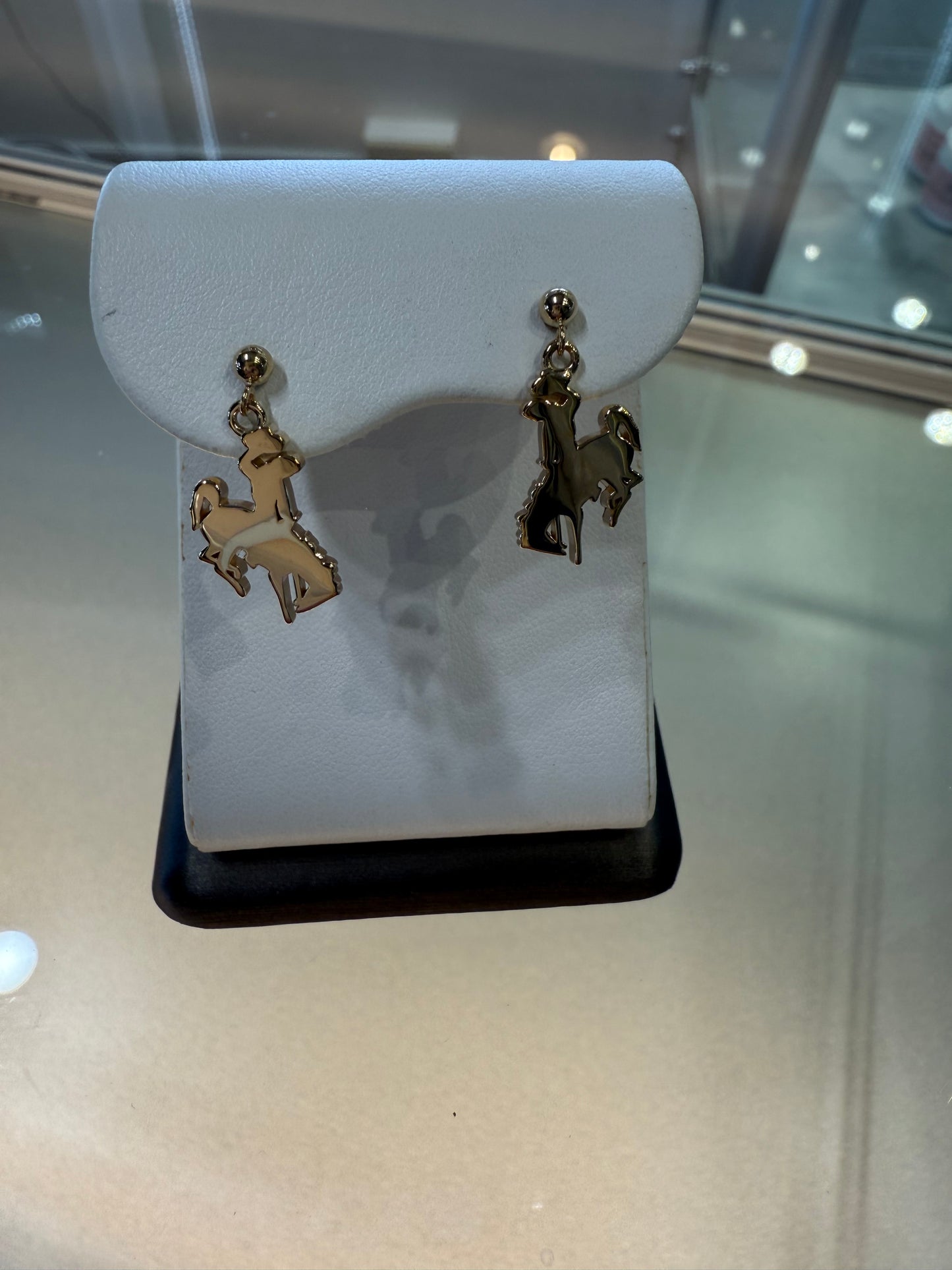 Cowboy Baby 3D Design Earrings 14k Yellow Gold