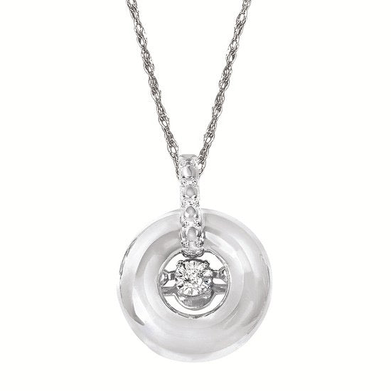 Dancing Diamond Chunky Circle Style Necklace