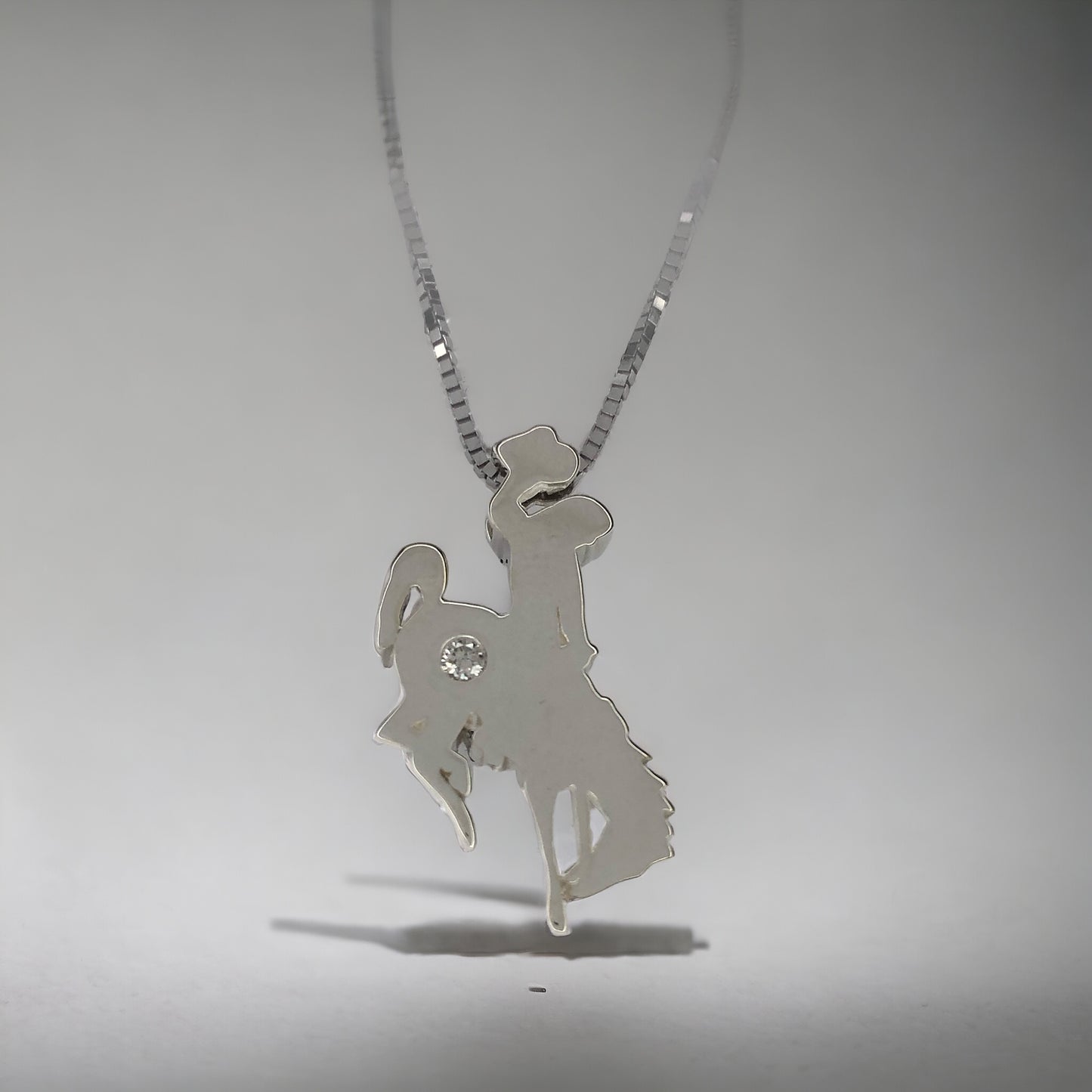Diamond Cowboy Pendant 14k Gold Small