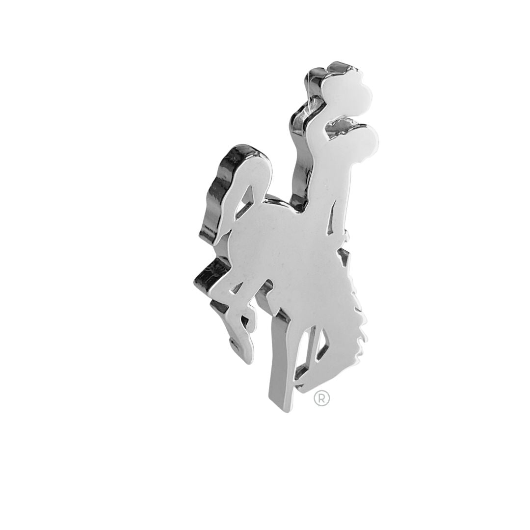 Large Cowboy Pendant 14k White Gold