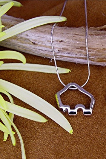 Golden Buffalo® Large Queen Silhouette Necklace Sterling Silver