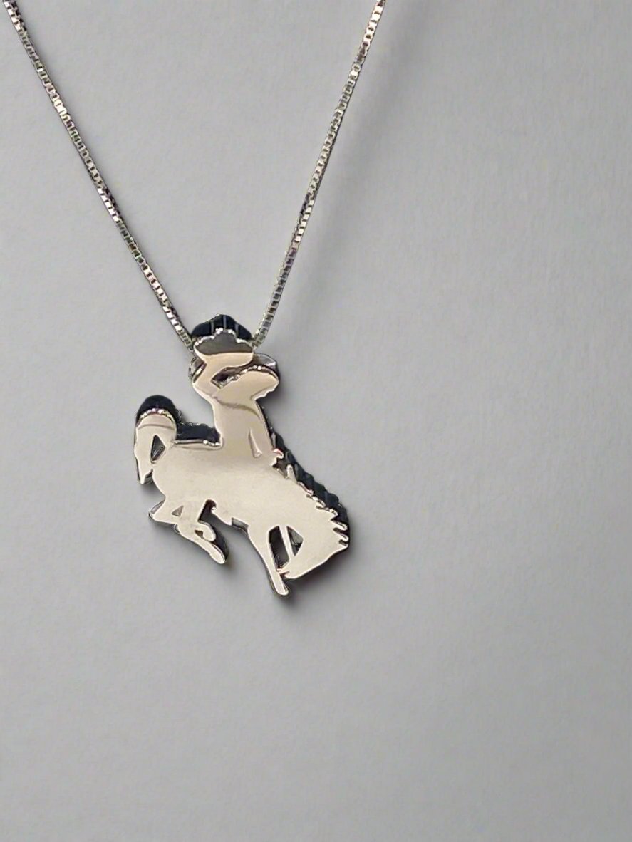 Large Cowboy Necklace Sterling Silver