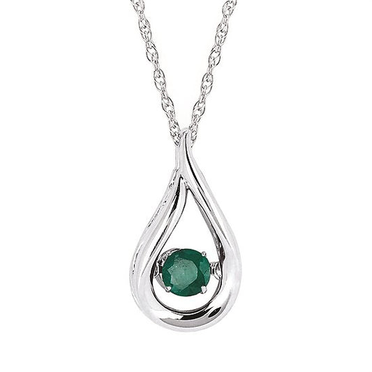 Dancing Emerald Pendant