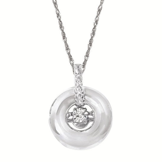 Dancing Diamond Chunky Circle Style Necklace