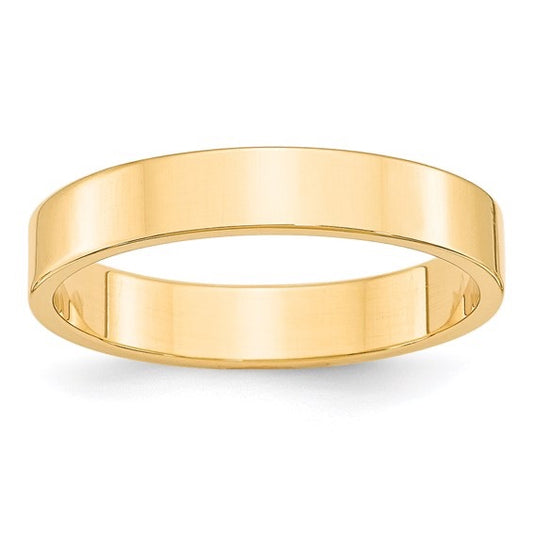 14k Yellow Gold 4mm Flat Band