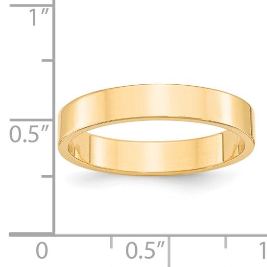 14k Yellow Gold 4mm Flat Band