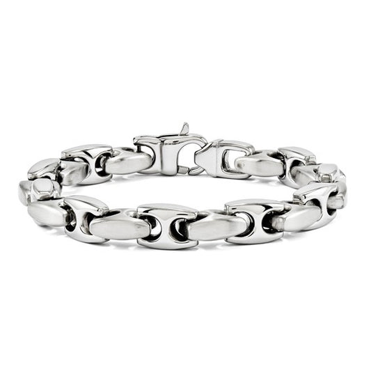 Mens Link Bracelet in Stainless Steel