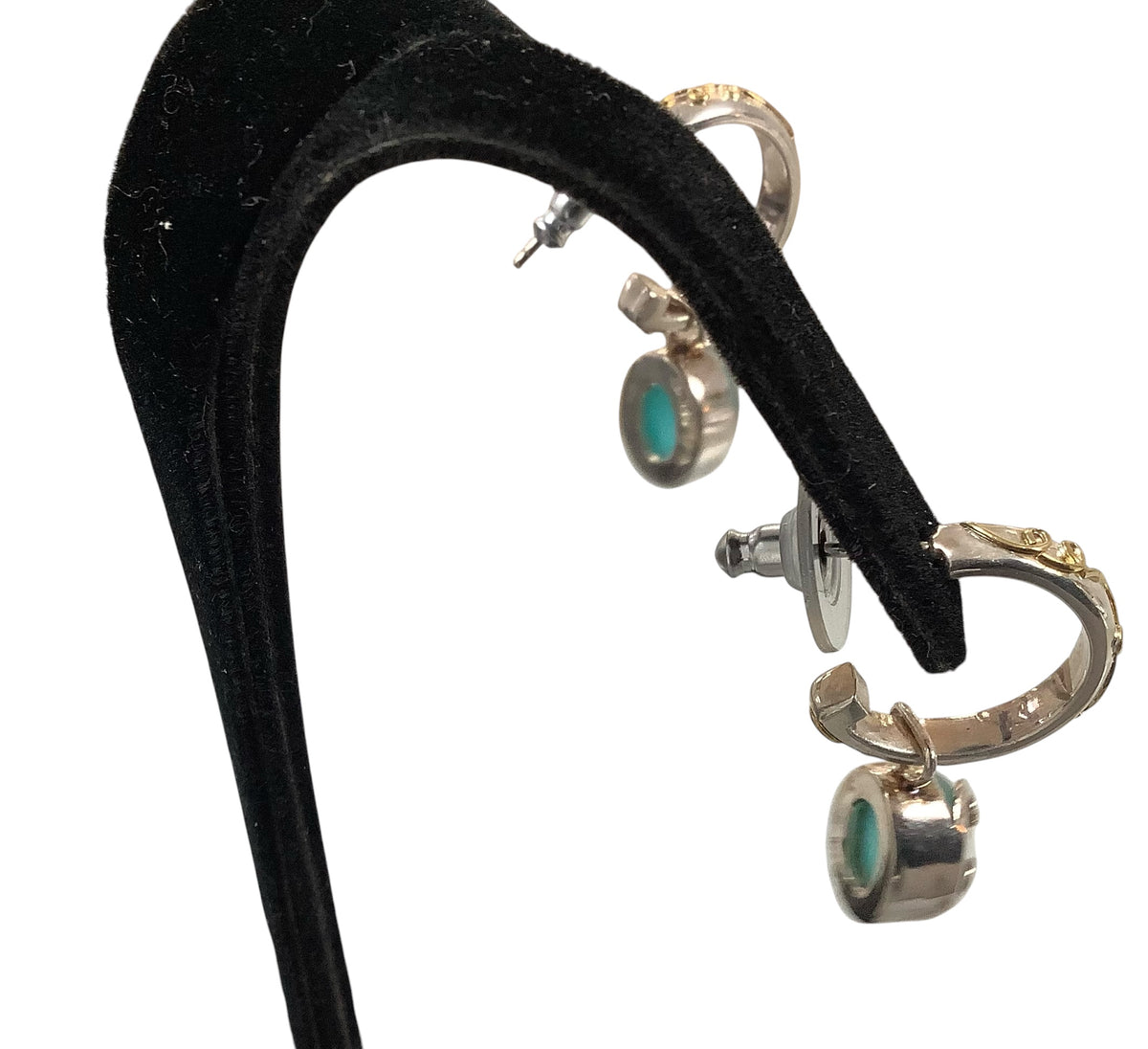 Sterling Silver/22KV Amazonite Earrings